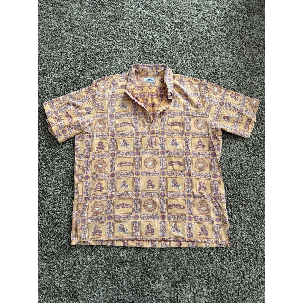 Vtg Reyn Spooner Arizona State University Hawaiian Button Shirt 3XL